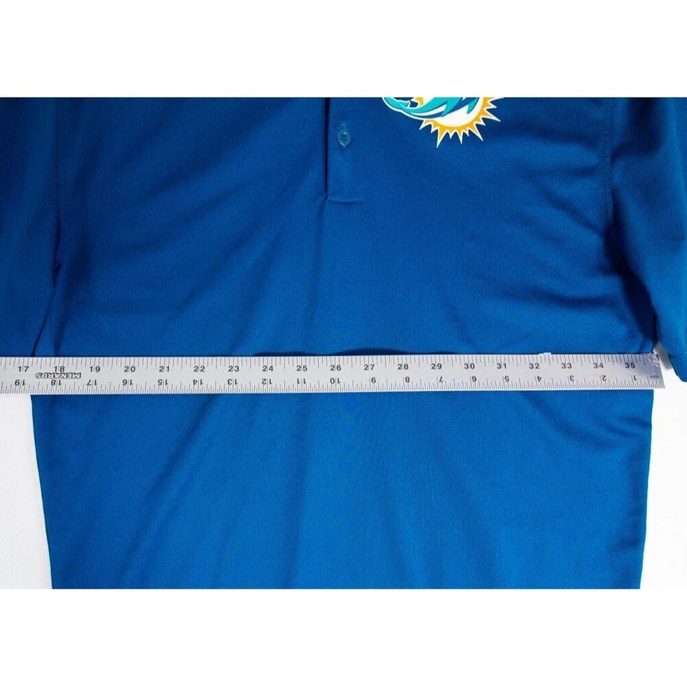 NFL Nike Dri-Fit Miami Dolphins Golf Polo Shirt Men’s M Aqua Short Sleeve